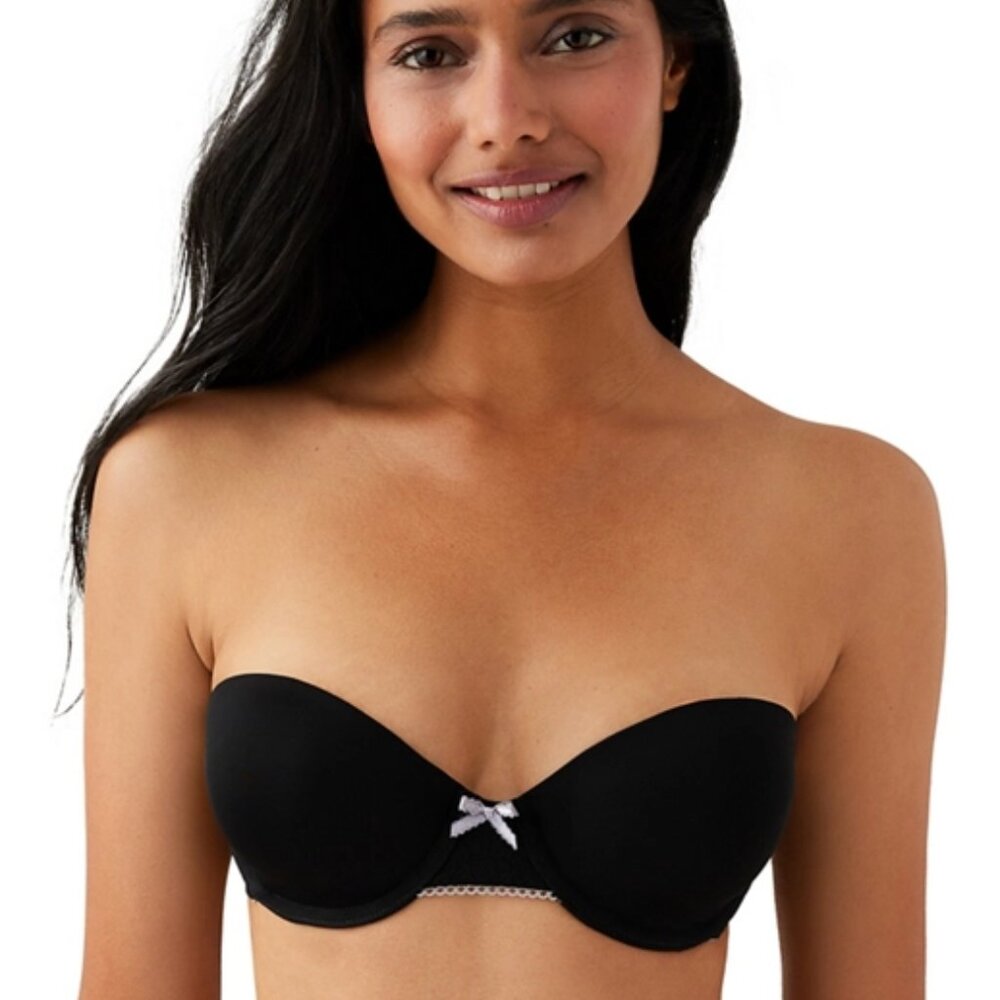 34B Black Strapless Bra (with underwire)